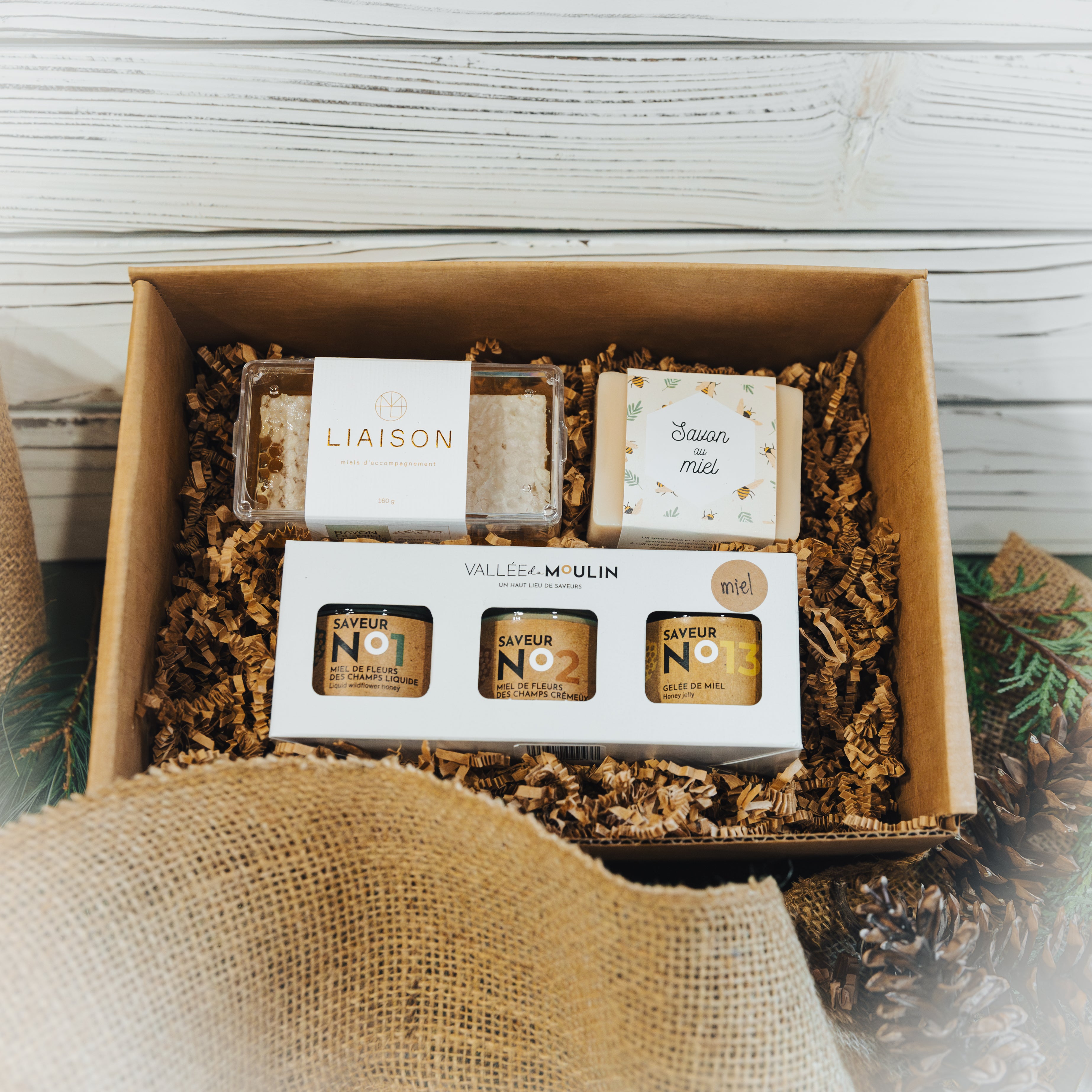 Ensemble de produits du miel