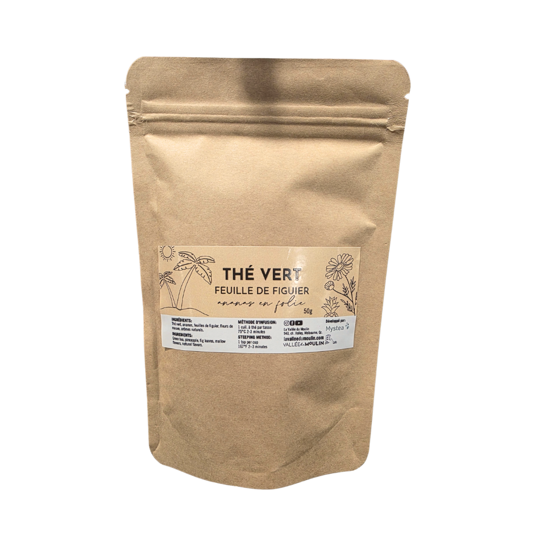 Thé vert ananas en folie